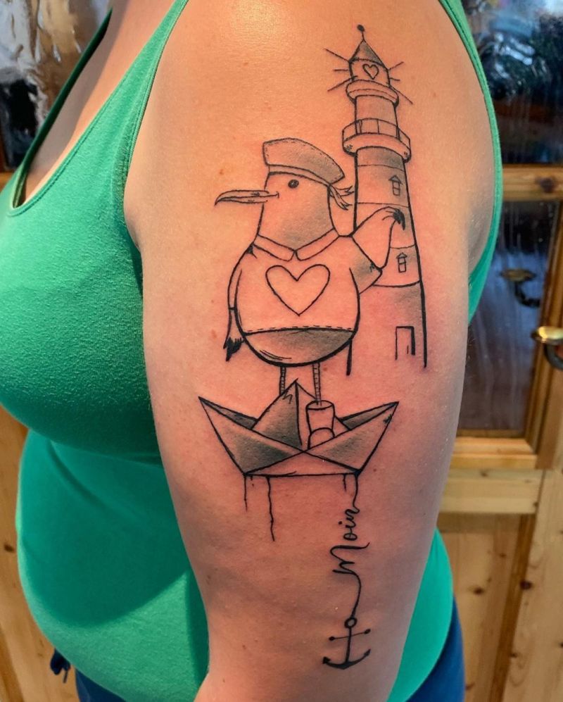 30 Great Seagull Tattoos You Want to Try