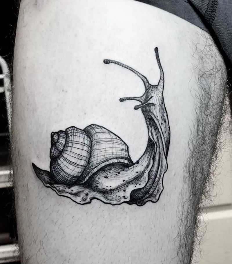 30 Cute Snail Tattoos That You Can't Miss