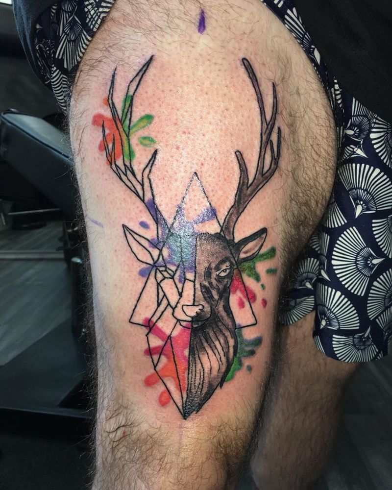 30 Pretty Stag Tattoos That Improve Your Taste