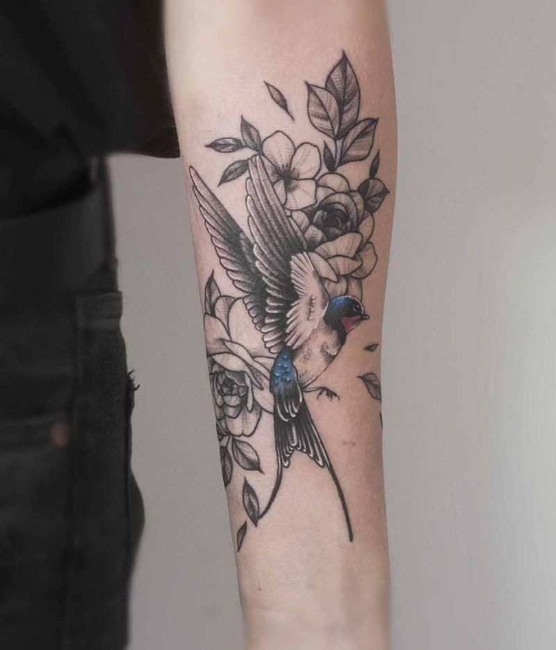 30 Stunning Swallow Tattoos for You to Enjoy