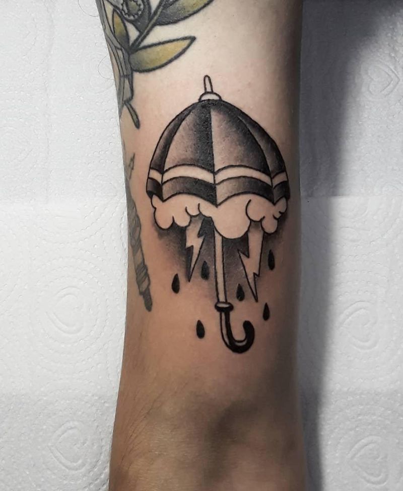 30 Creative Umbrella Tattoos Shelter You from The Wind and Rain