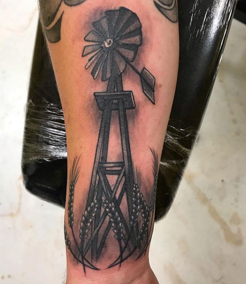 30 Pretty Windmill Tattoos Show Your Temperament