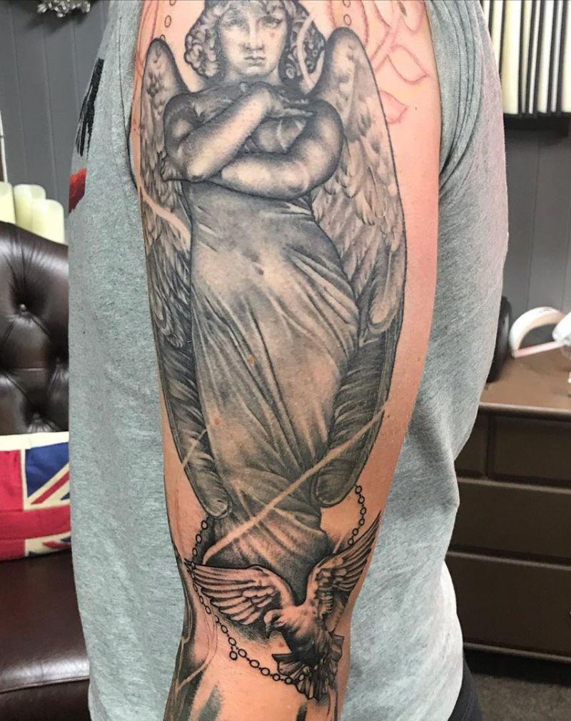 30 Beautiful Angel Tattoos to Inspire You