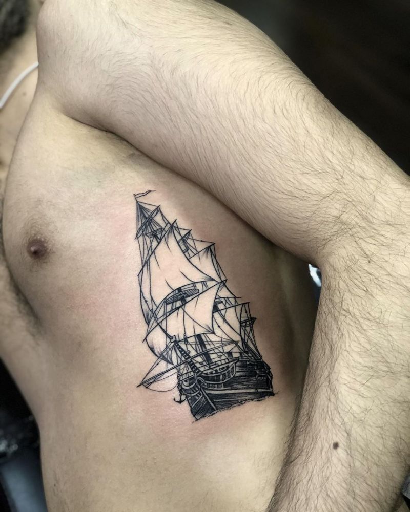 30 Pretty Boat Tattoos Make Your Career A Success