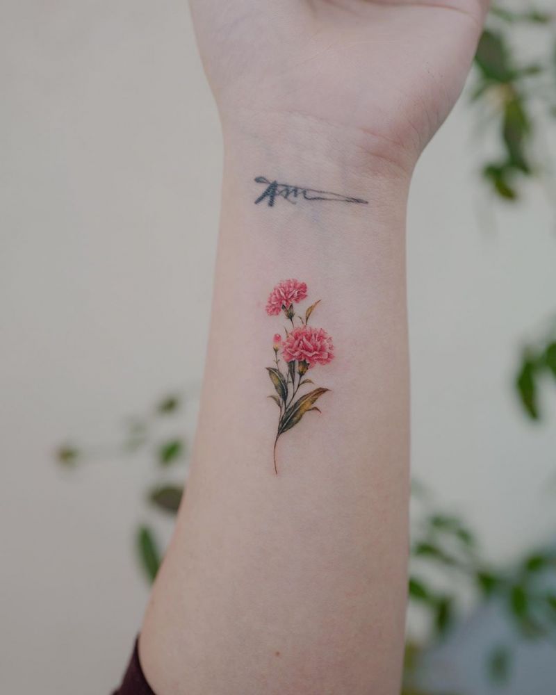 30 Pretty Carnation Tattoos You Will Love