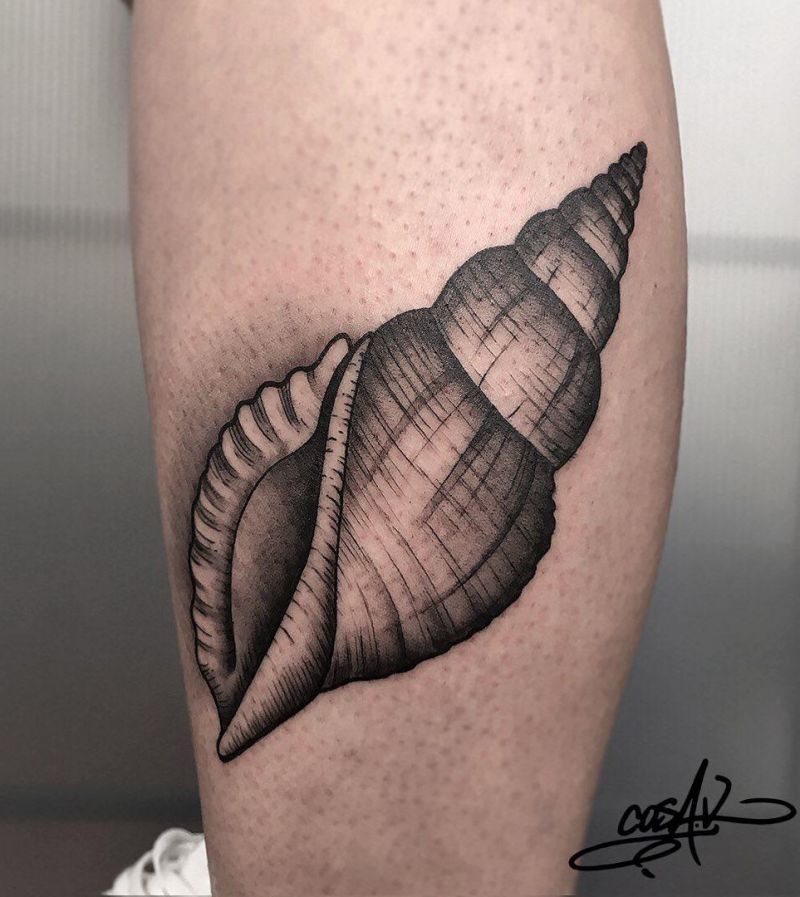 30 Pretty Conch Tattoos You Will Love