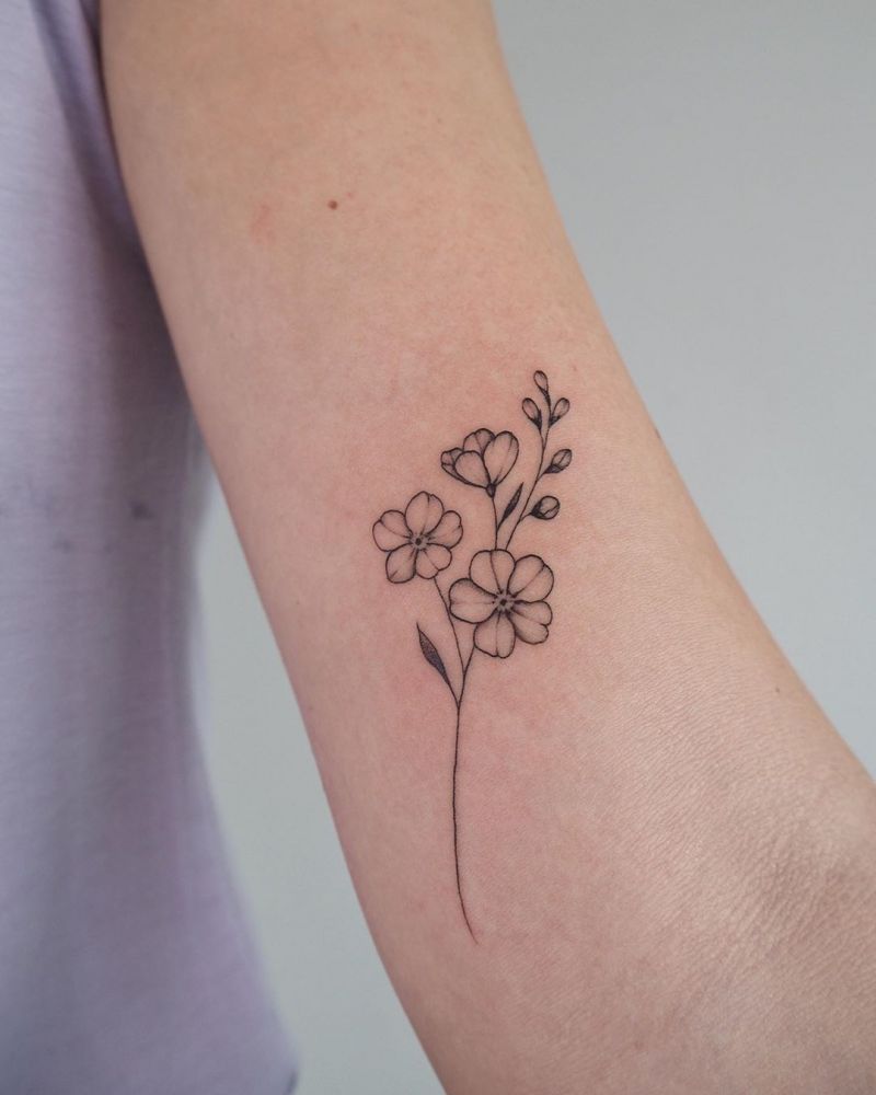 30 Pretty Forget Me Not Tattoos for Your Inspiration