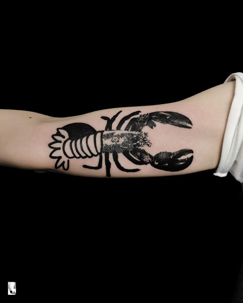 30 Pretty Lobster Tattoos Make You Successful