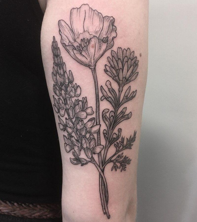 30 Pretty Lupine Tattoos for Your Inspiration