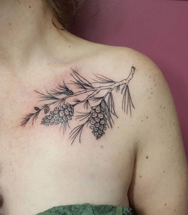 30 Pretty Pinecone Tattoos to Inspire You