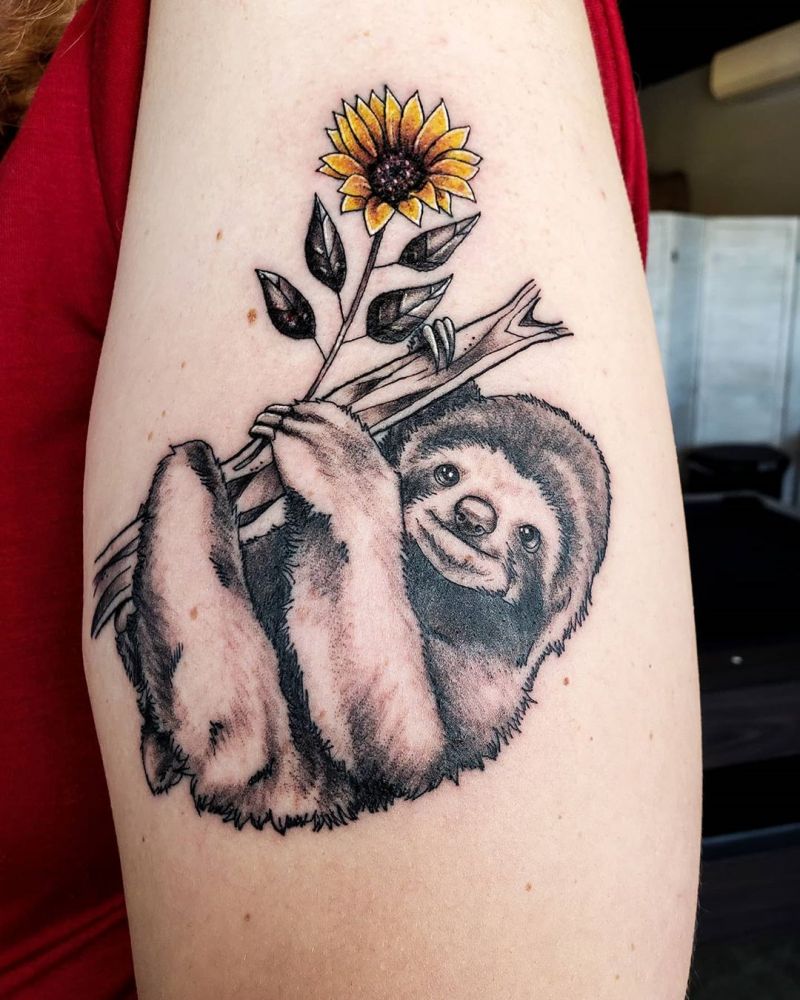 30 Cute Sloth Tattoos for You to Enjoy