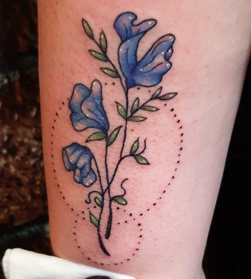 30 Pretty Sweet Pea Tattoos You Will Love