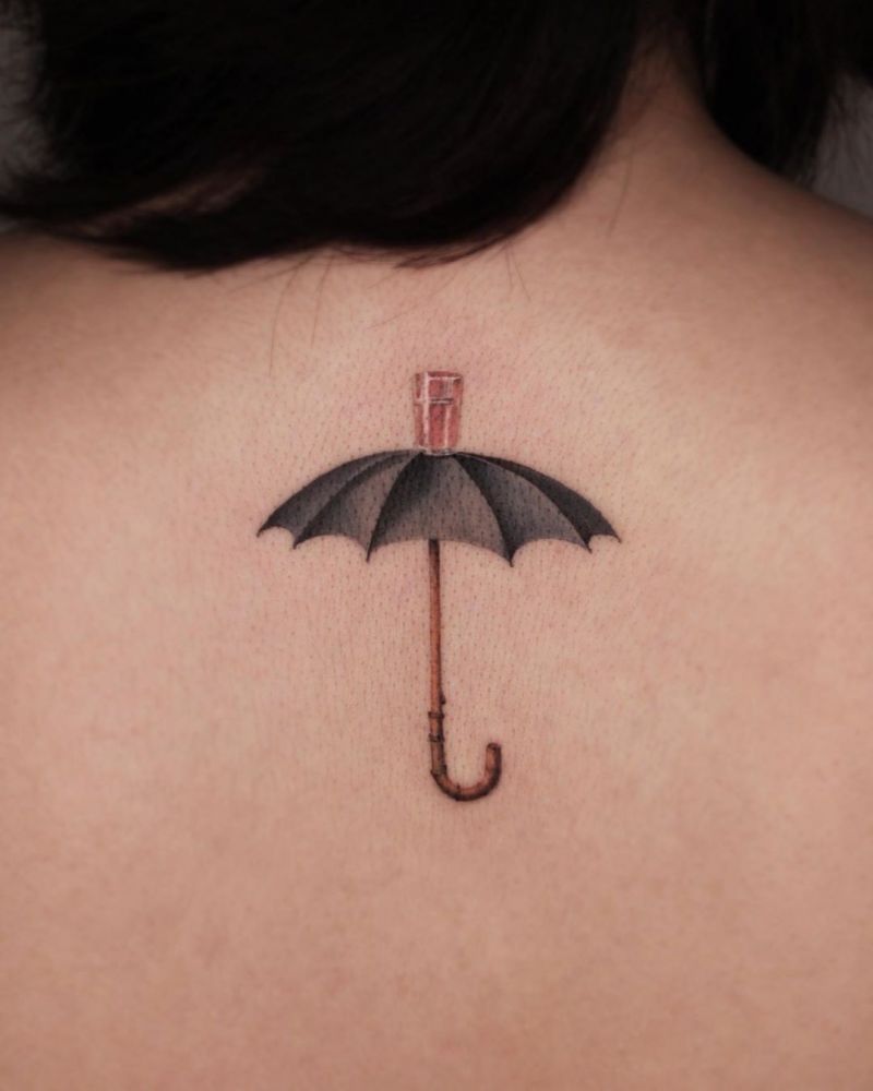 30 Creative Umbrella Tattoos Shelter You from The Wind and Rain