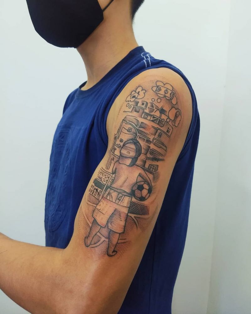 30 Pretty Football Tattoos Inspire You to Win The Game