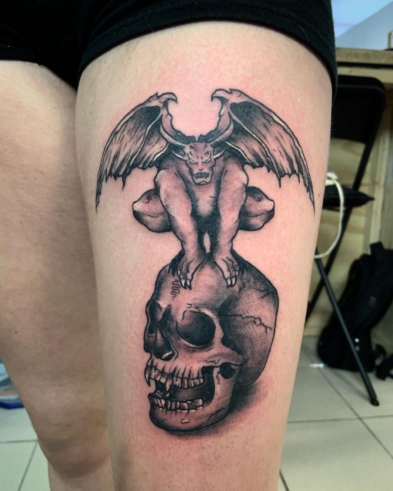 30 Pretty Gargoyle Tattoos for Inspiration