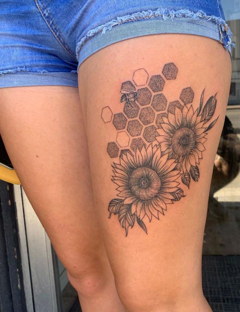 30 Pretty Honeycomb Tattoos You Will Love