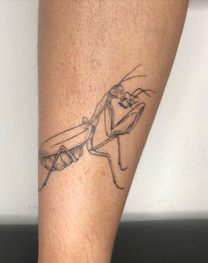 30 Pretty Mantis Tattoos You Will Love