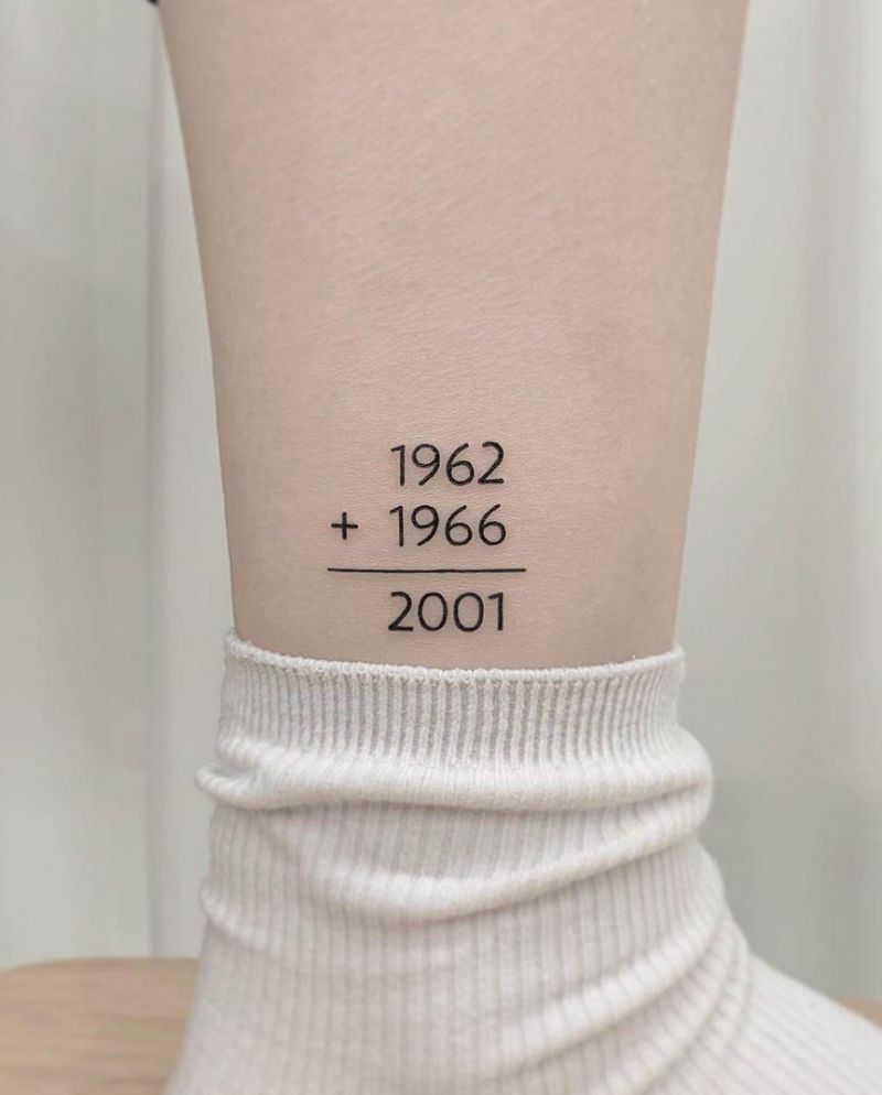 30 Pretty Number Tattoos You Will Love