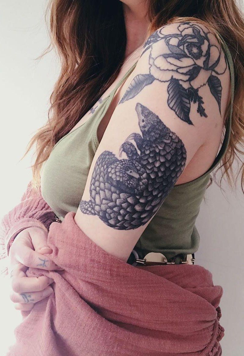 30 Pretty Pangolin Tattoos to Inspire You