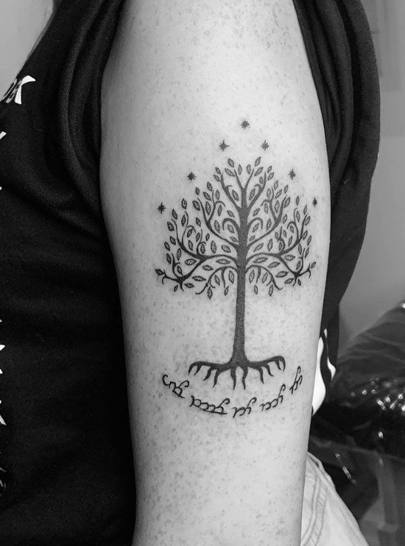 30 Pretty Tree of Gondor Tattoos Enhance Your Personality