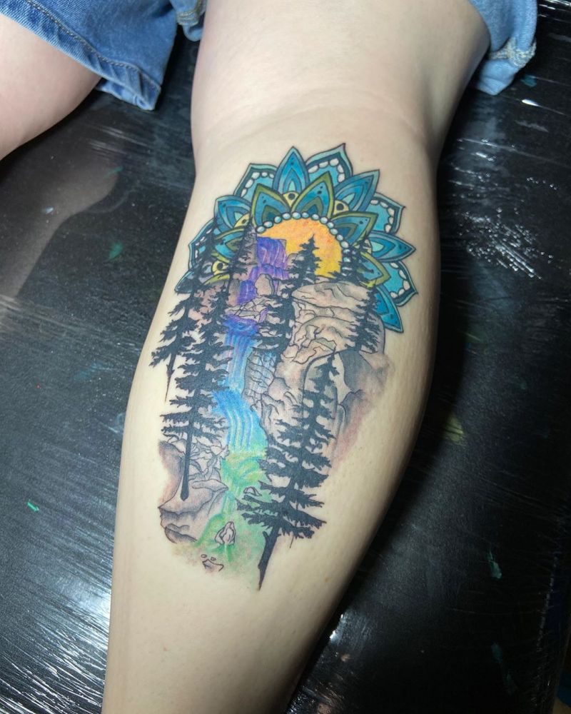 30 Pretty Waterfall Tattoos You Will Love