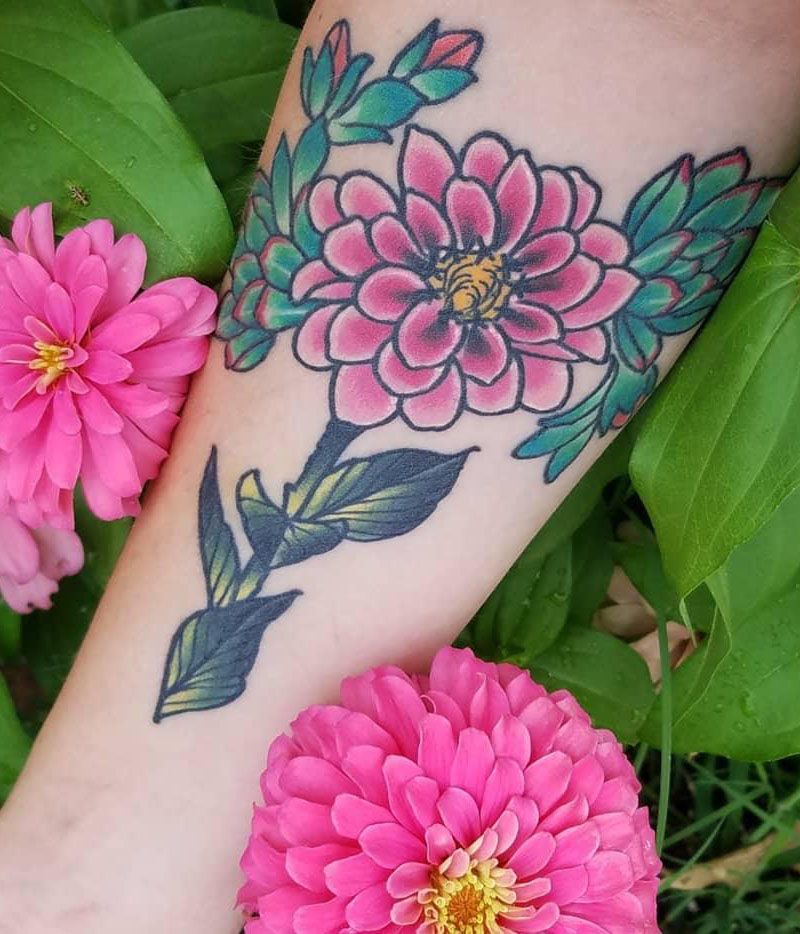 30 Pretty Zinnia Tattoos You Will Love