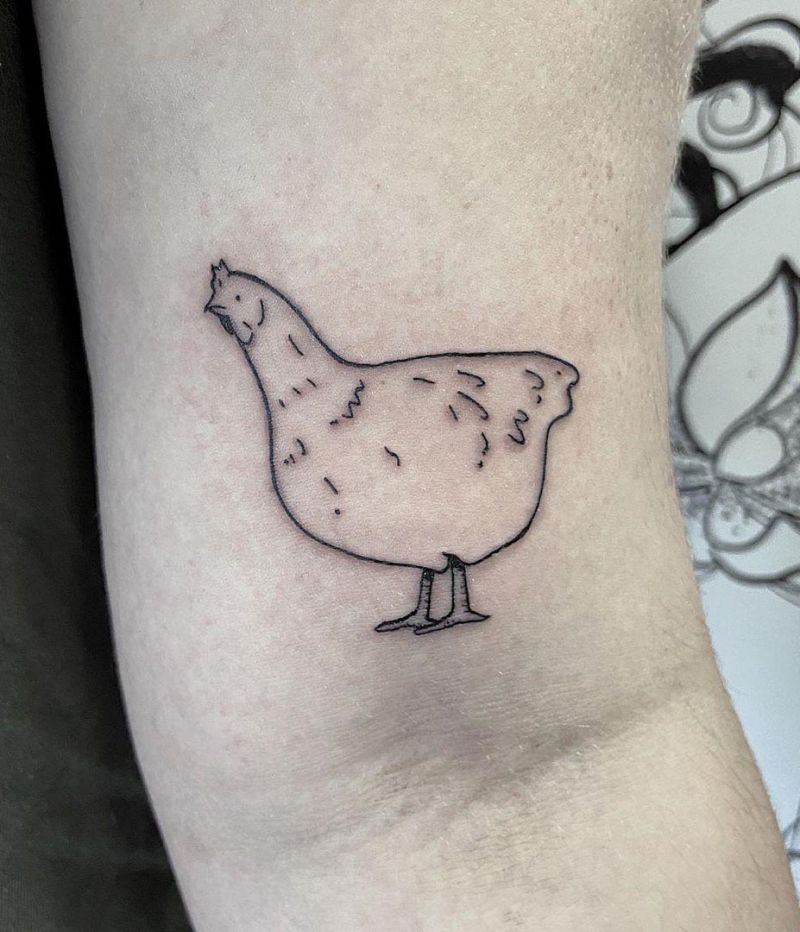 30 Cute Chicken Tattoos to Inspire You