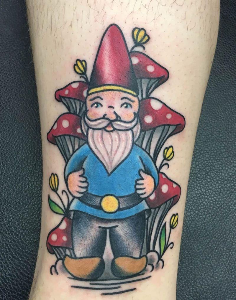 30 Cute Gnome Tattoos You Will Love