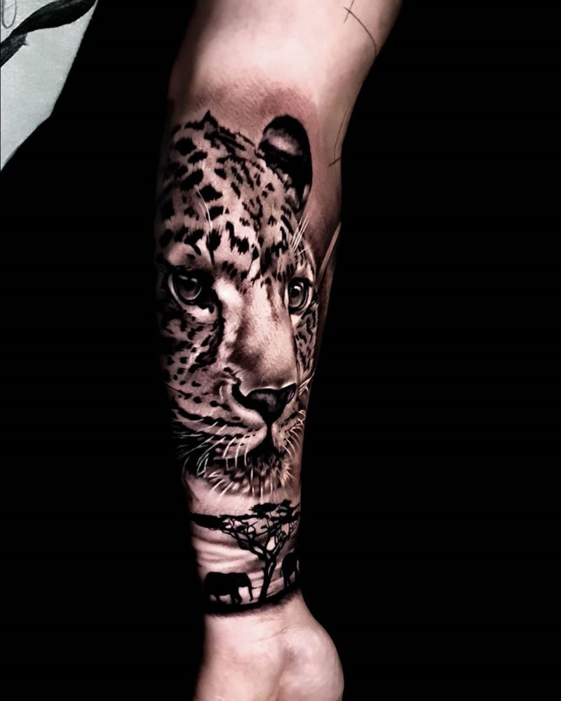 30 Pretty Leopard Tattoos You Will Love