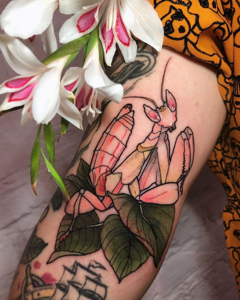 30 Pretty Mantis Tattoos You Will Love