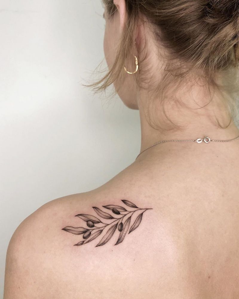 30 Pretty Olive Branch Tattoos You Will Love