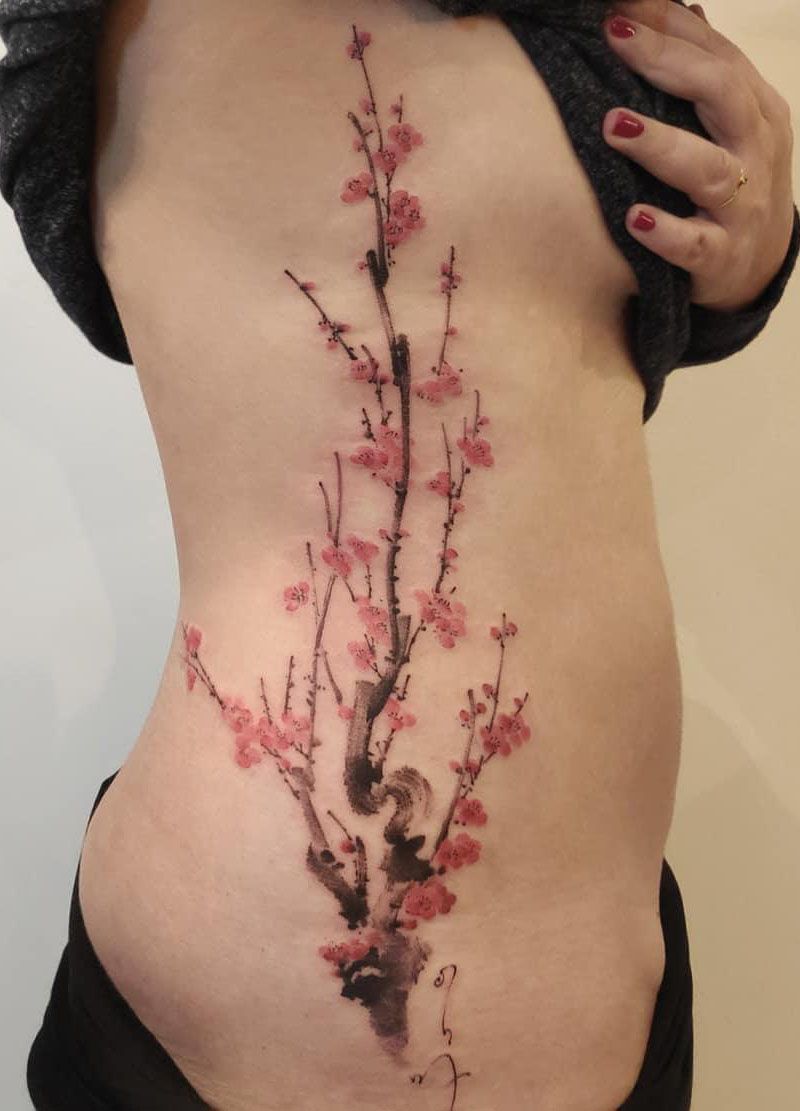 30 Pretty Plum Blossom Tattoos Make You Attractive