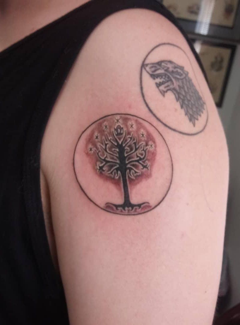 30 Pretty Tree of Gondor Tattoos Enhance Your Personality