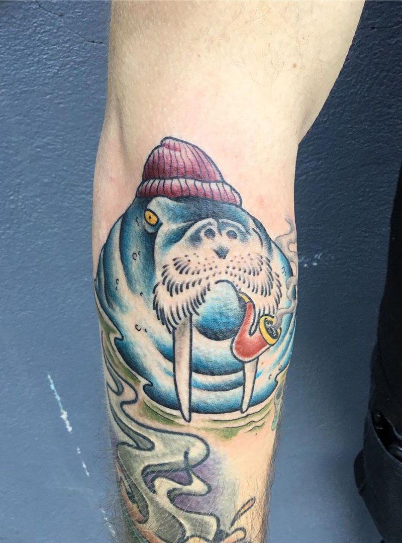 30 Cute Walrus Tattoos to Inspire You