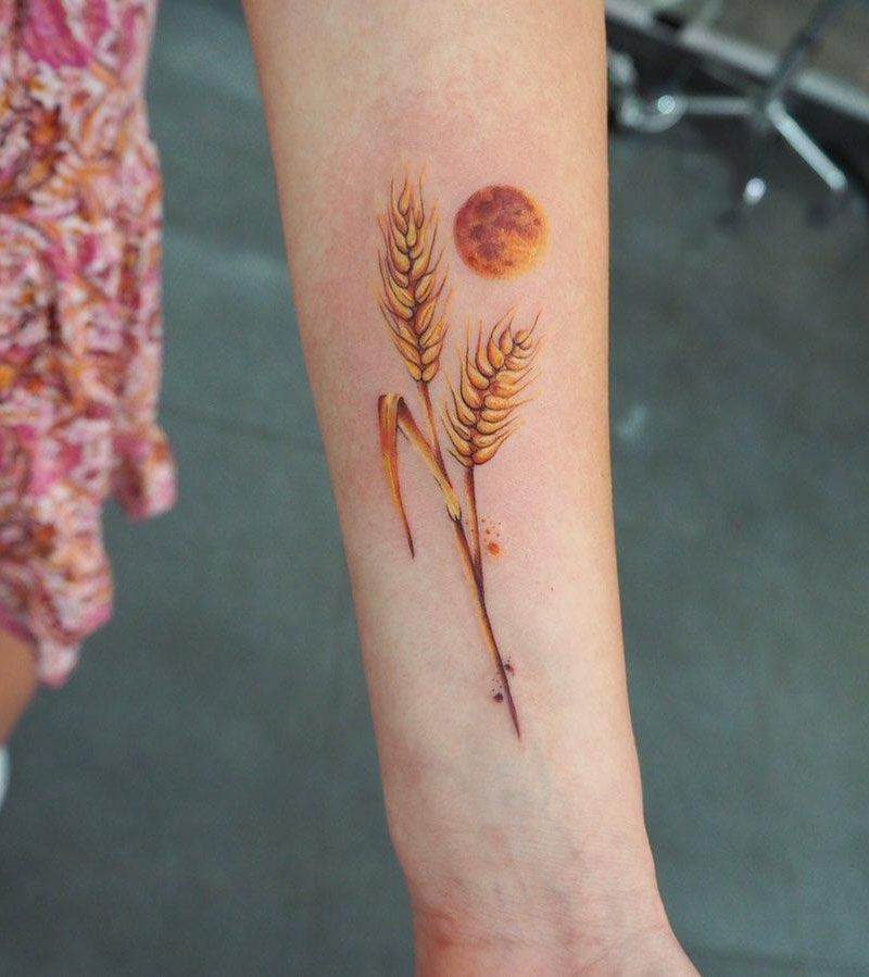 30 Pretty Wheat Tattoos to Inspire You