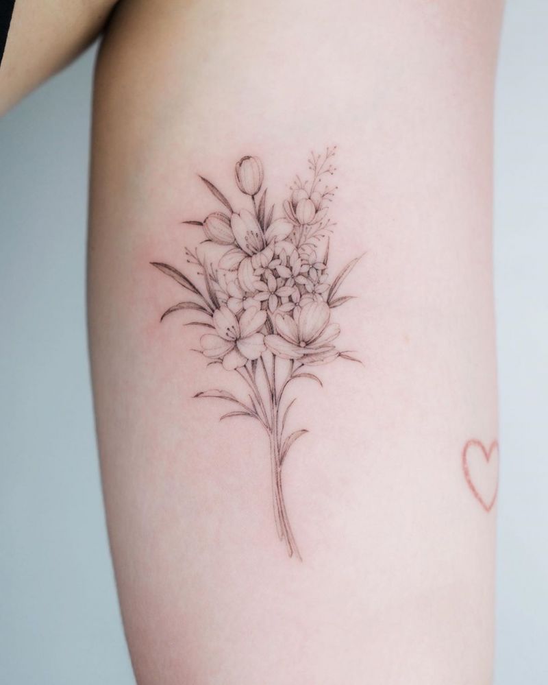 30 Pretty Wildflower Tattoos to Inspire You