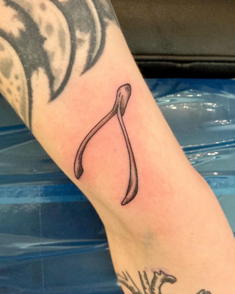 30 Pretty Wishbone Tattoos Bring You Good Luck