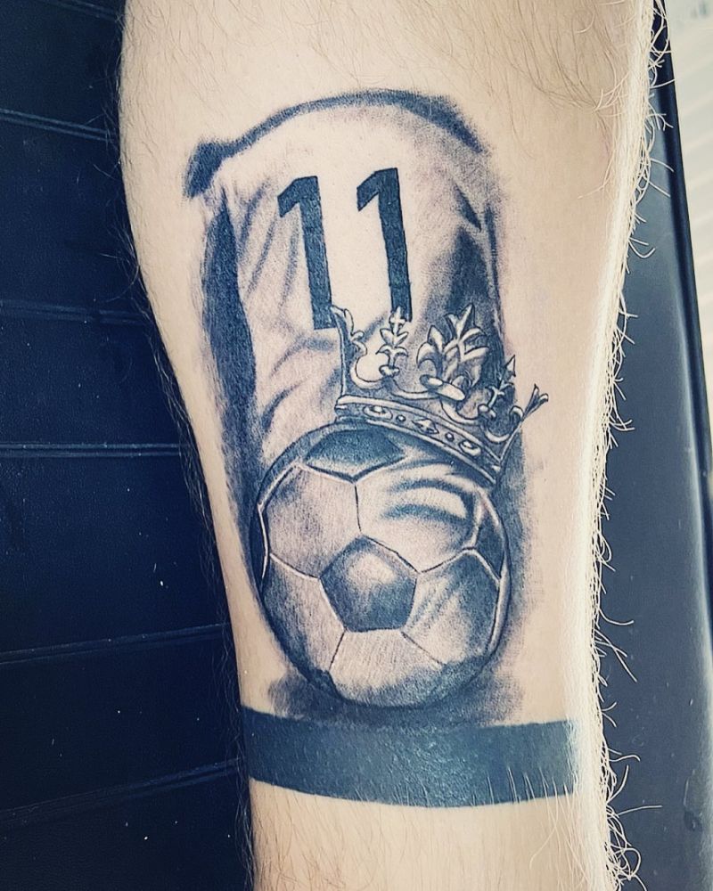 30 Pretty Football Tattoos Inspire You to Win The Game