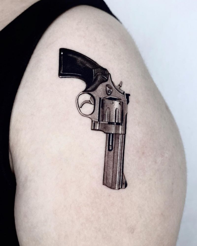 30 Pretty Gun Tattoos Enhance Your Personality