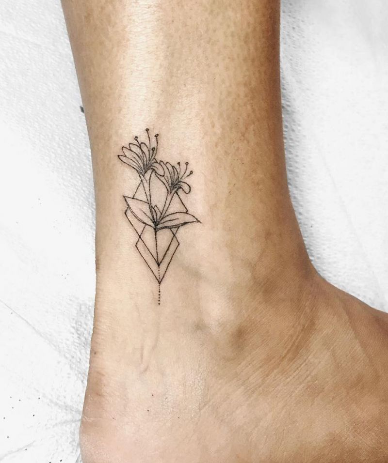 30 Pretty Honeysuckle Tattoos Make You Very Attractive