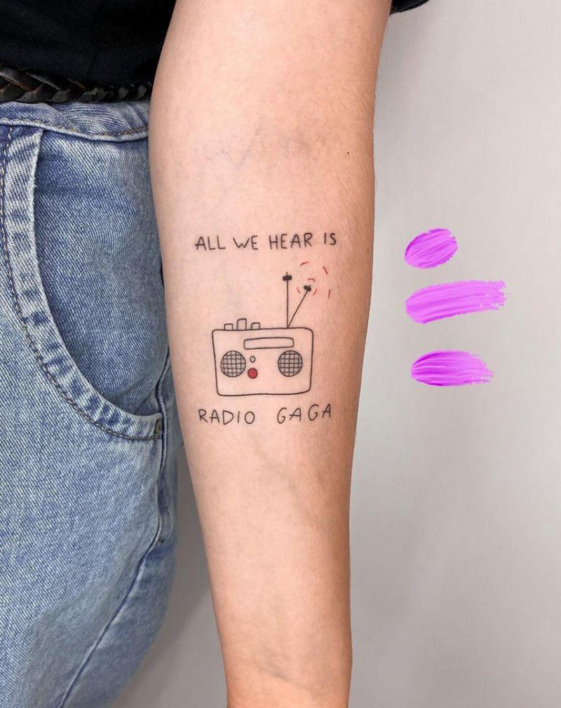 30 Pretty Radio Tattoos to Inspire You