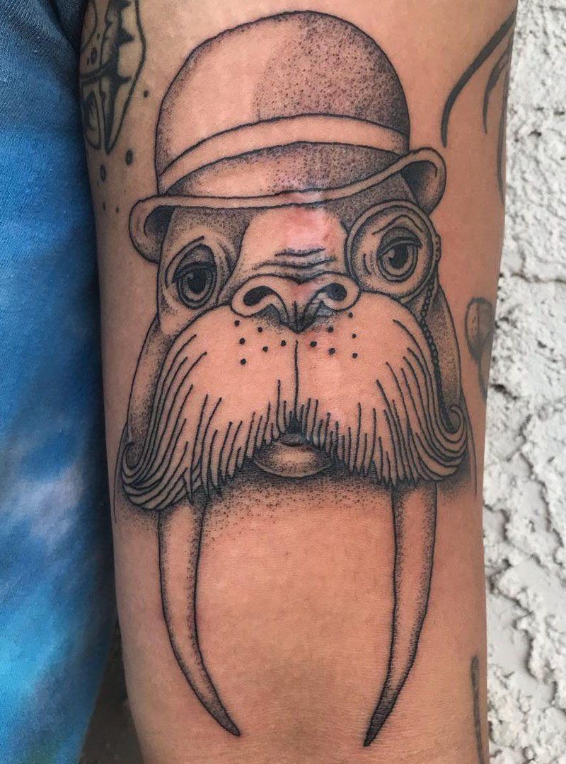 30 Cute Walrus Tattoos to Inspire You