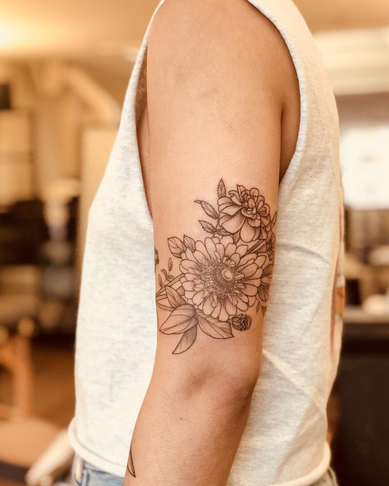 30 Pretty Zinnia Tattoos You Will Love