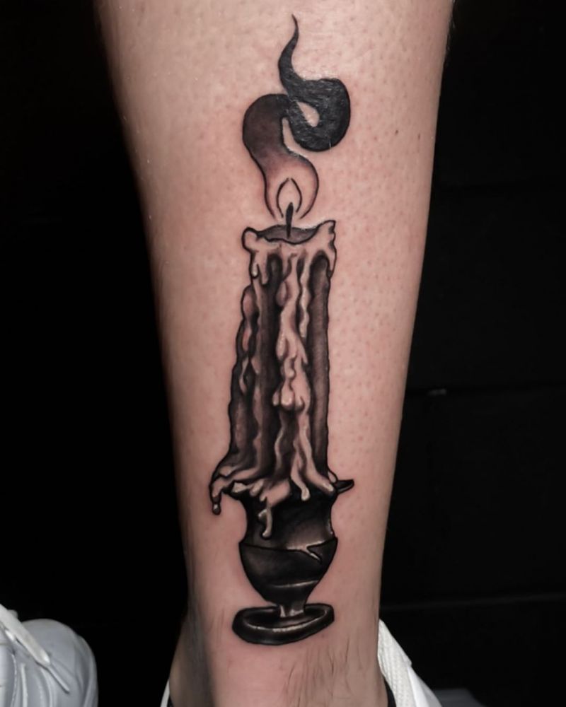 30 Pretty Candle Tattoos You Shouldn't Miss