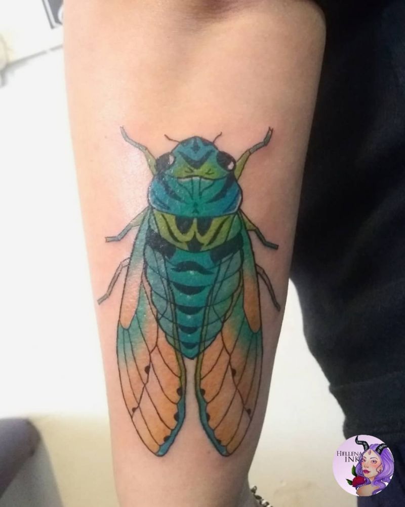 30 Pretty Cicada Tattoos Make You Attractive