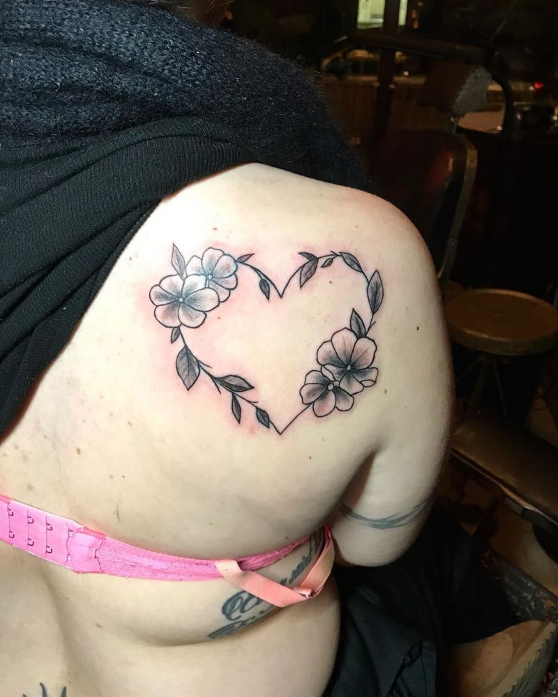 30 Pretty Flower Heart Tattoos You Must Try