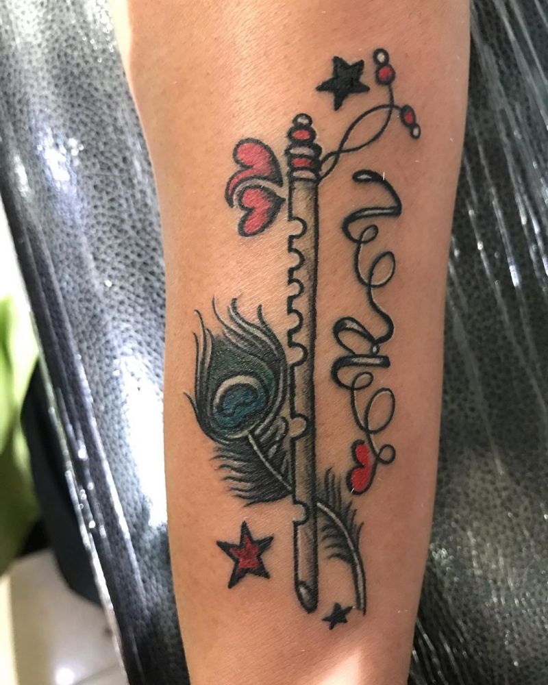 30 Pretty Flute Tattoos Show Your Temperament