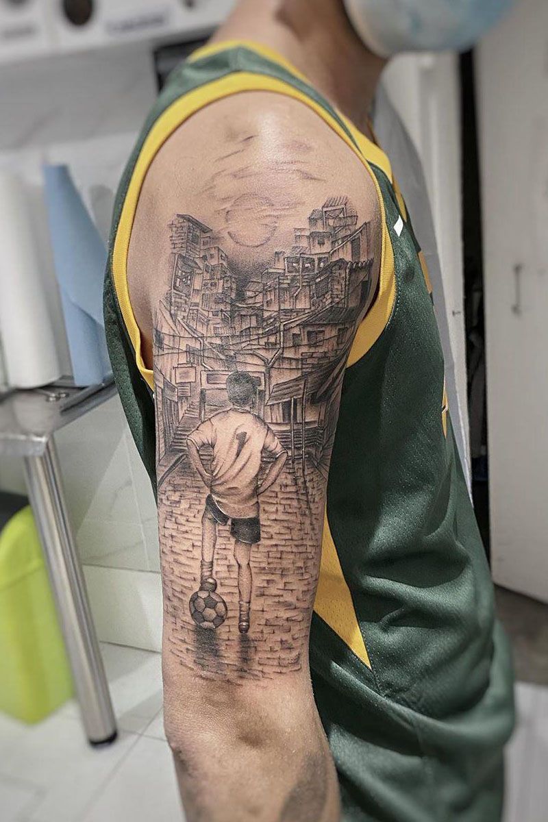 30 Pretty Football Tattoos Inspire You to Win The Game