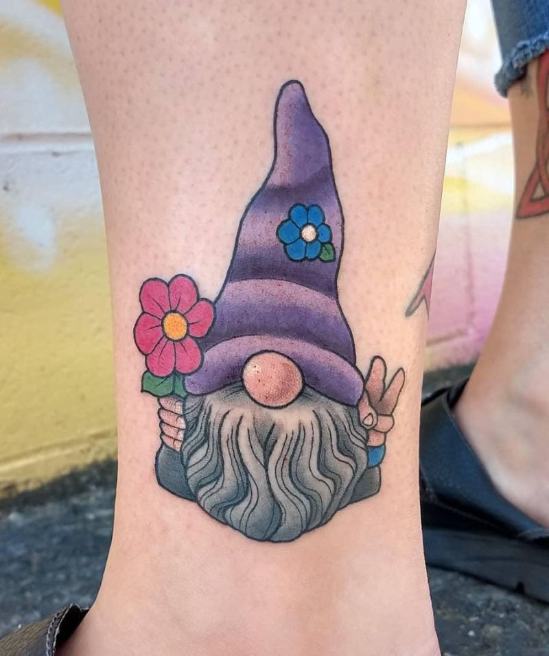 30 Cute Gnome Tattoos You Will Love