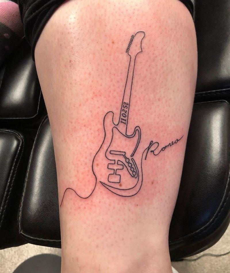 30 Pretty Guitar Tattoos for Your Inspiration